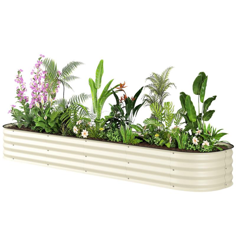 Raised Bed Planter Box - Outsunny 7.9' x 2' x 1'