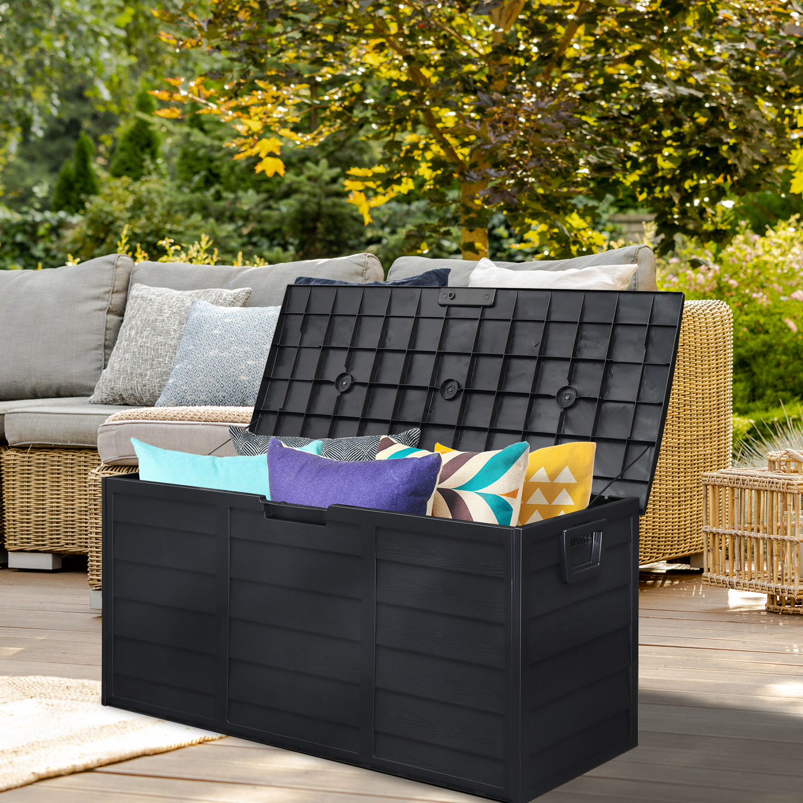 Gardening Tools Rack - 75gal 280L Outdoor Garden Plastic Storage