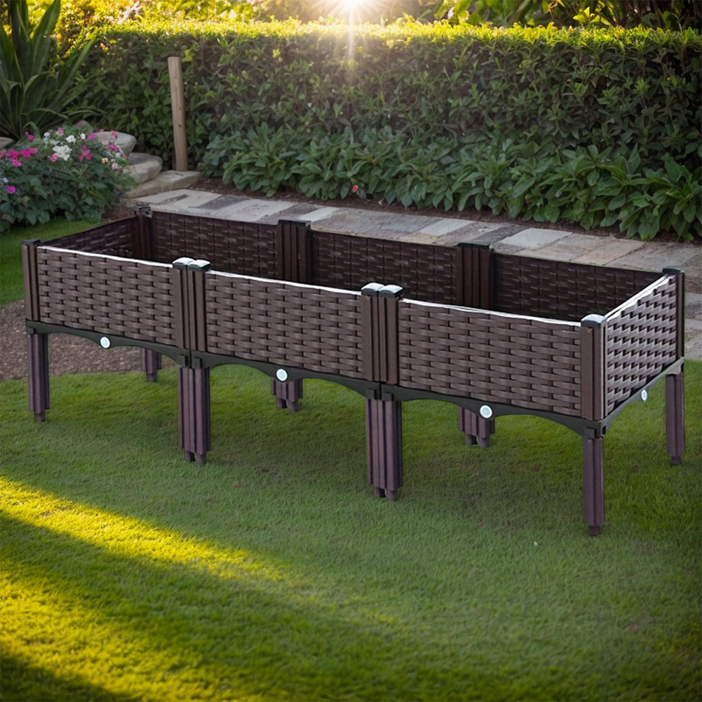 Plastic Raised Planter Box wit - огляд і ціна Raised Bed Planter Box