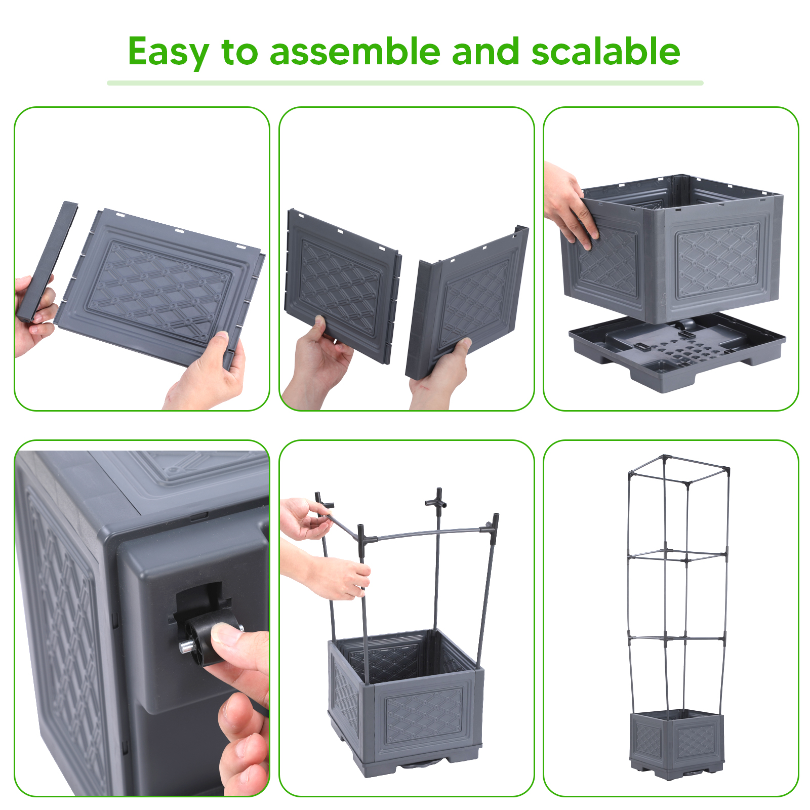 Three-Layer Wheeled Climbing V - огляд і ціна Raised Bed Planter Box