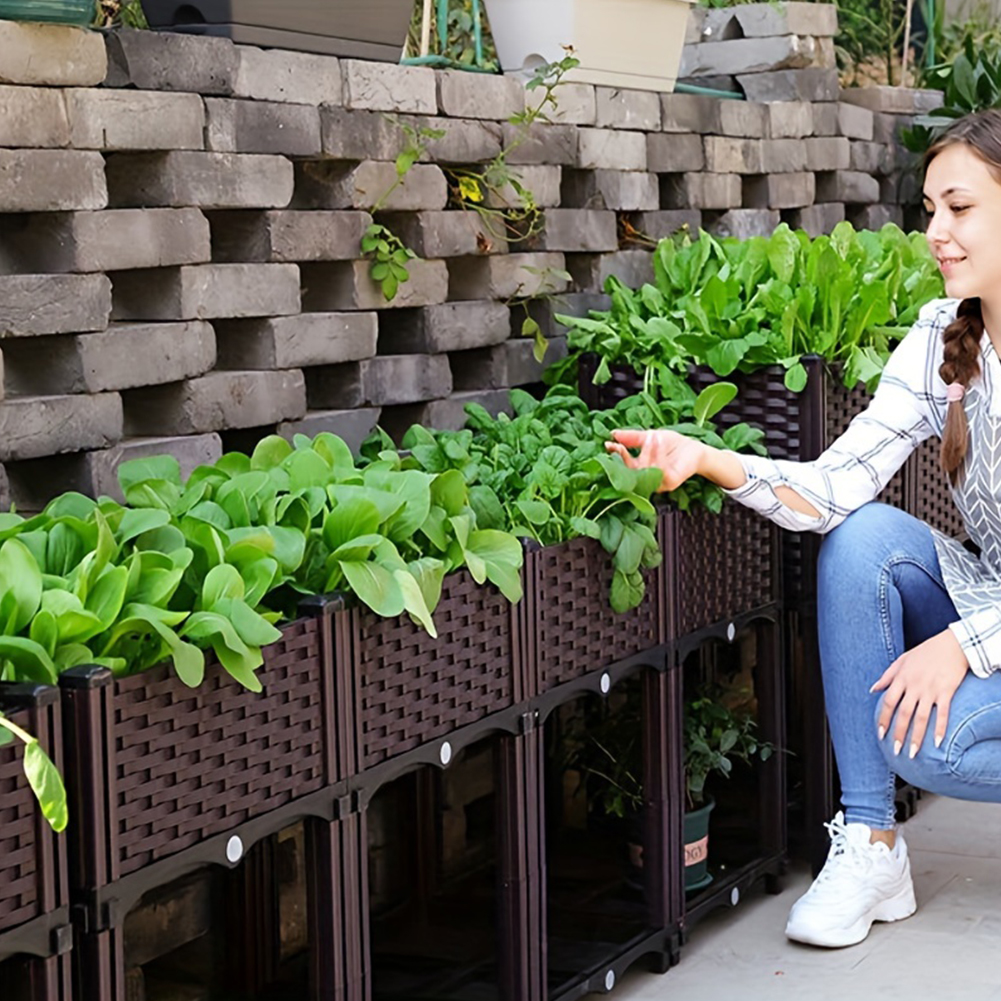 Plastic Raised Garden Bed with - огляд і ціна Raised Bed Planter Box