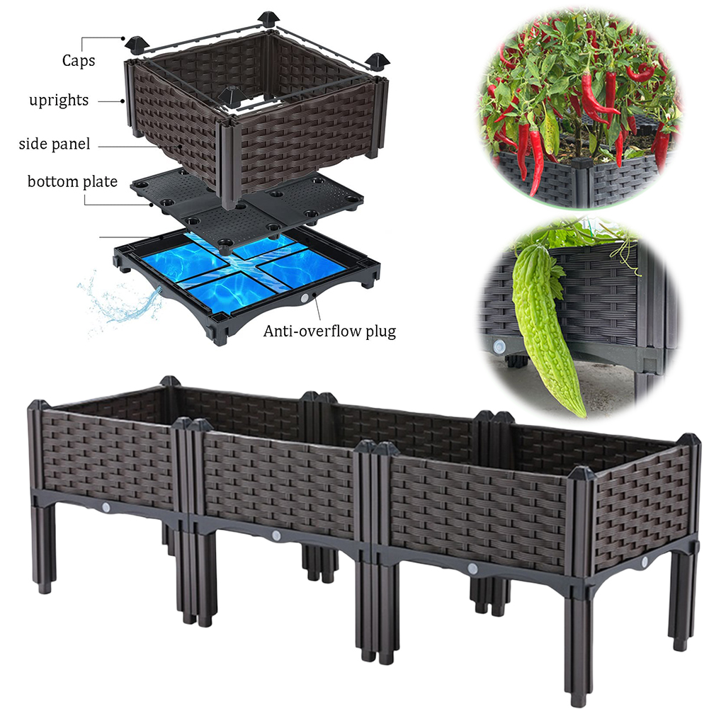 Plastic Raised Garden Bed with - огляд і ціна Raised Bed Planter Box