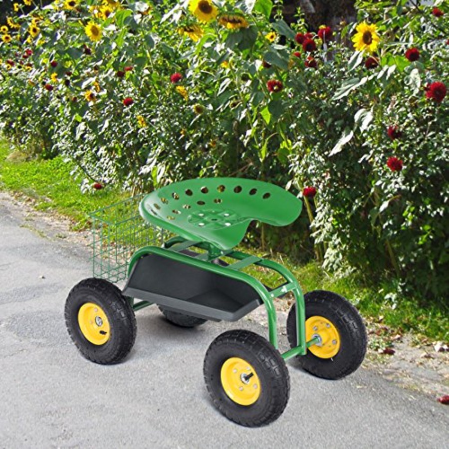 Rolling Garden Work Seat for o - огляд і ціна Gardening Tools Green