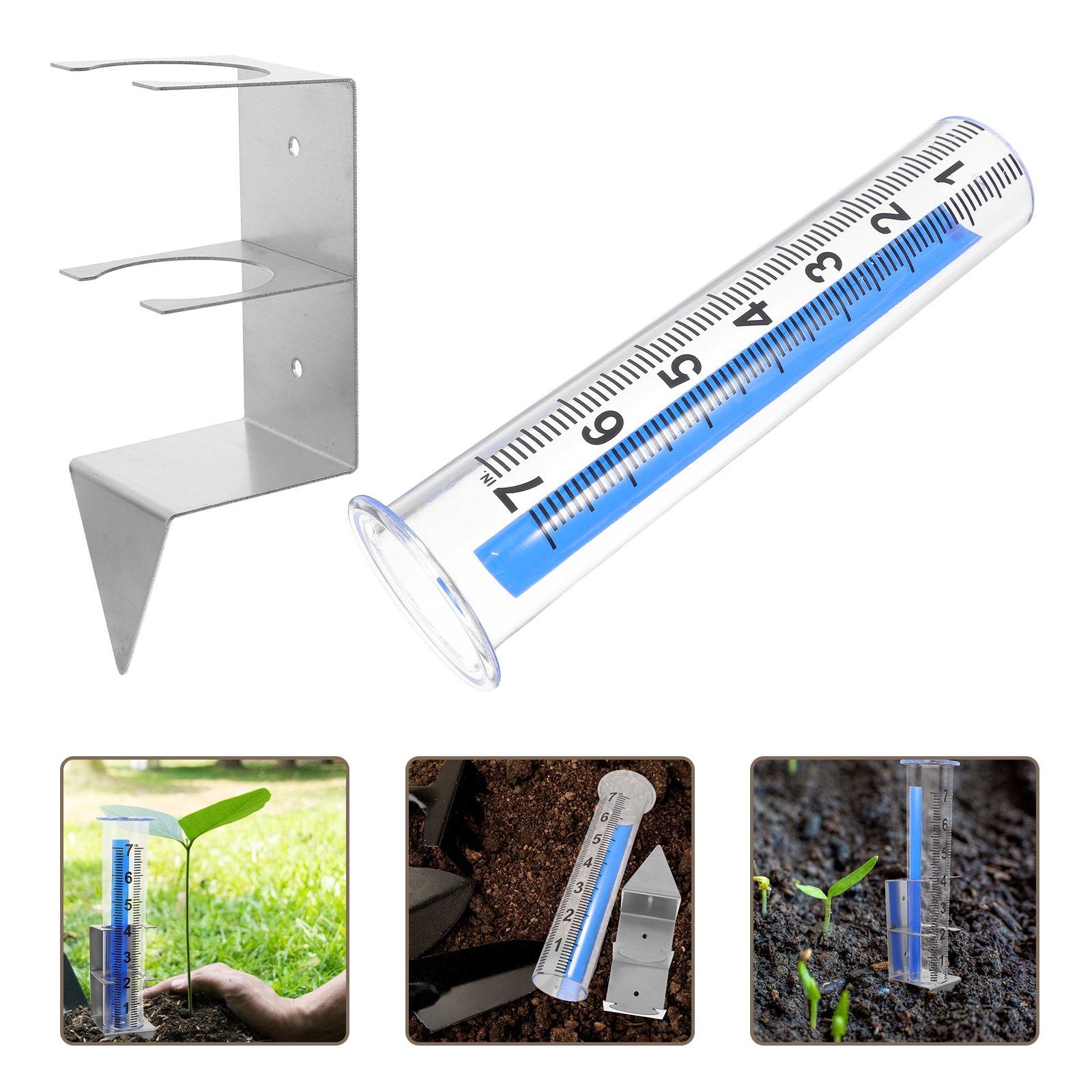 Rain Gauge Garden Lawn Farm Pa - огляд і ціна Gardening Tools Rack