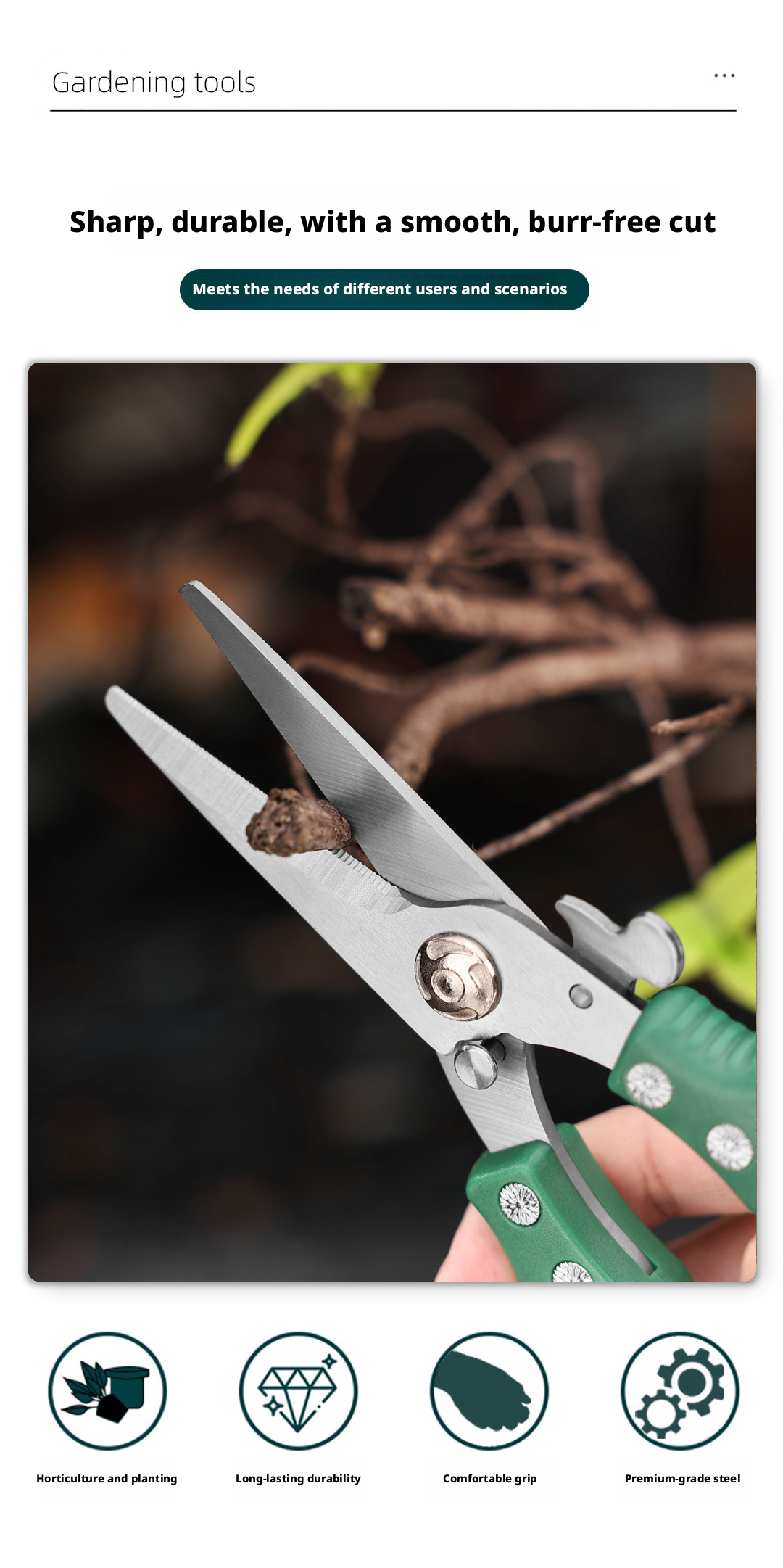 Garden Pruning Shears Stainles - огляд і ціна Gardening Tools Knife