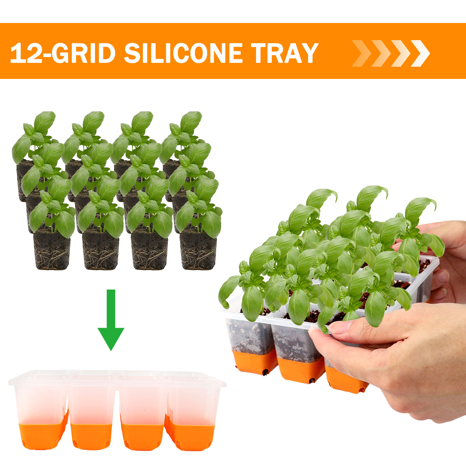 5/10 Orange Seed Starter Tray  - огляд і ціна Seed Starter Trays