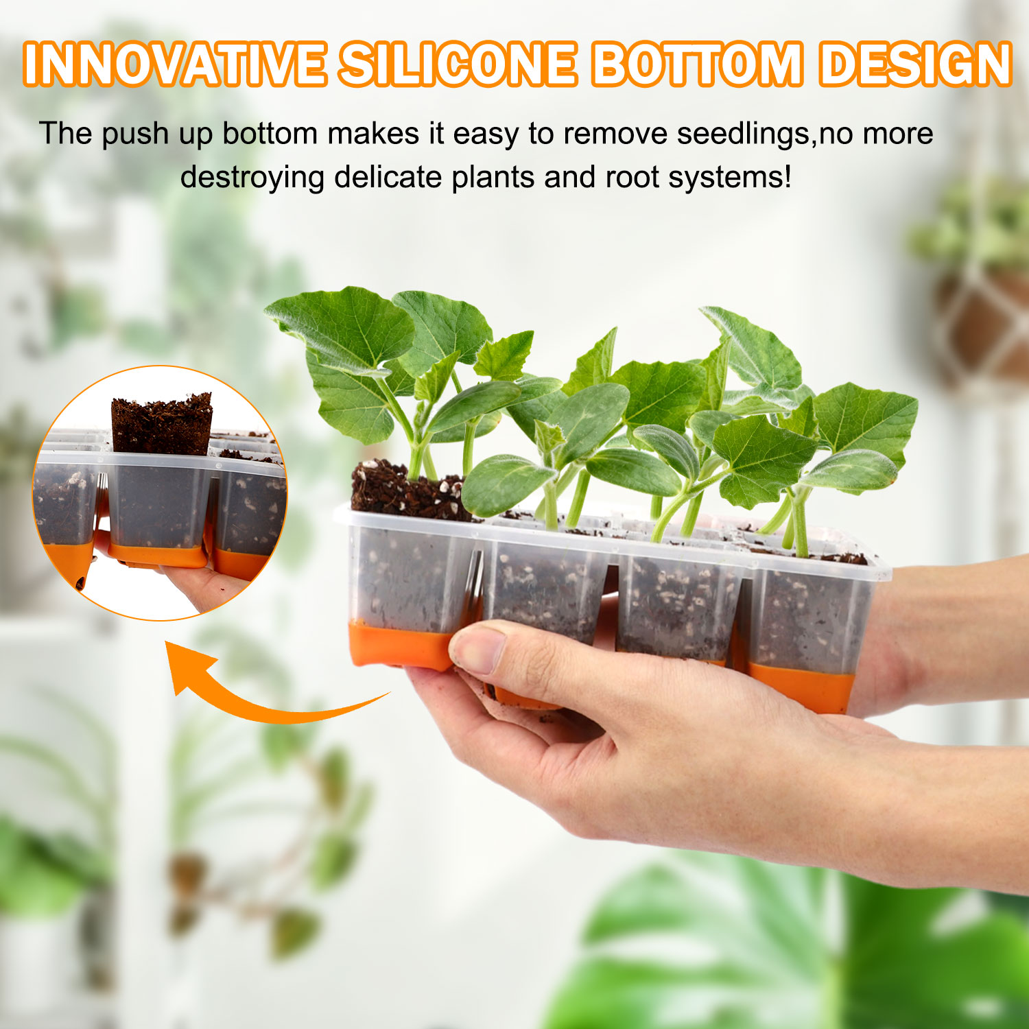 5/10 Orange Seed Starter Tray  - огляд і ціна Seed Starter Trays