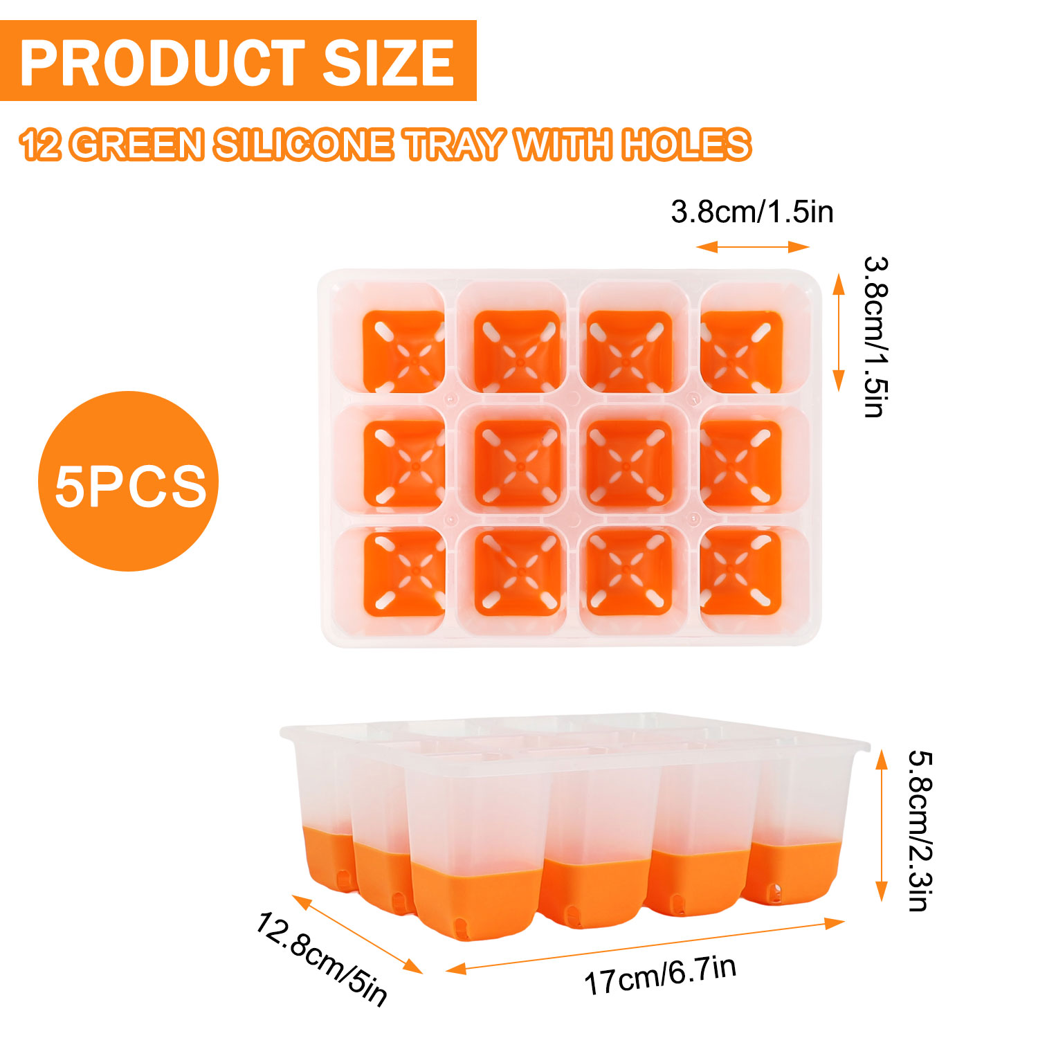 5/10 Orange Seed Starter Tray  - огляд і ціна Seed Starter Trays