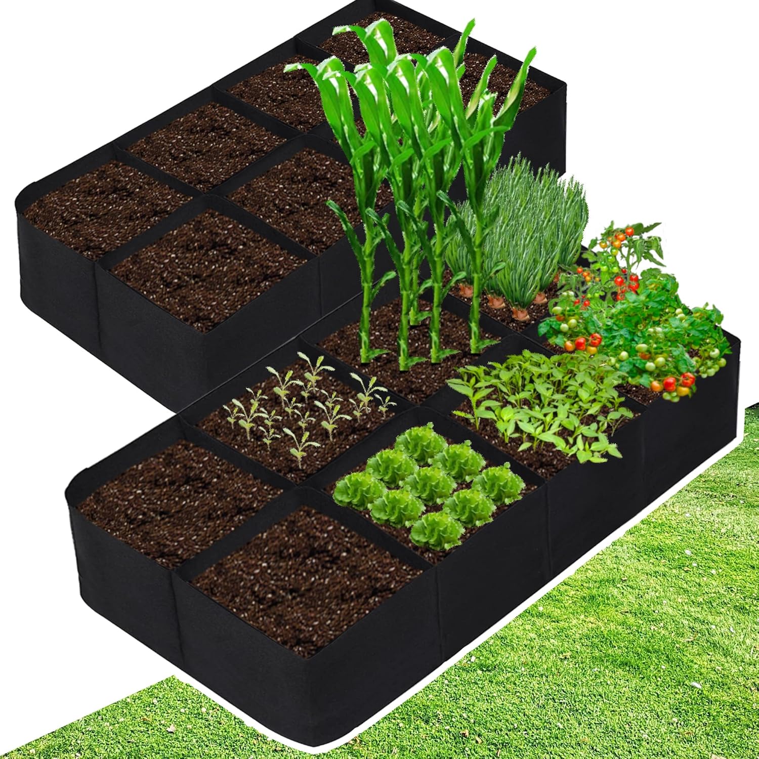 Fabric Raised Garden Bed, 2Pac - огляд і ціна Grow Bags