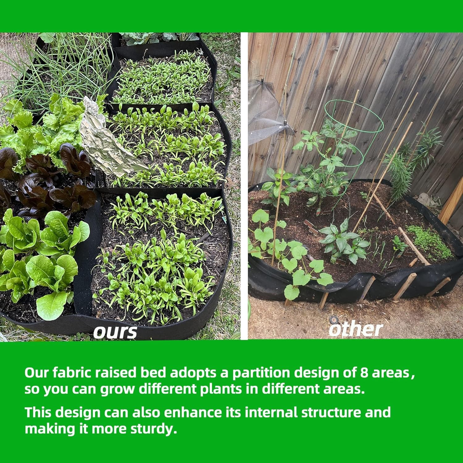 Fabric Raised Garden Bed, 2Pac - огляд і ціна Grow Bags