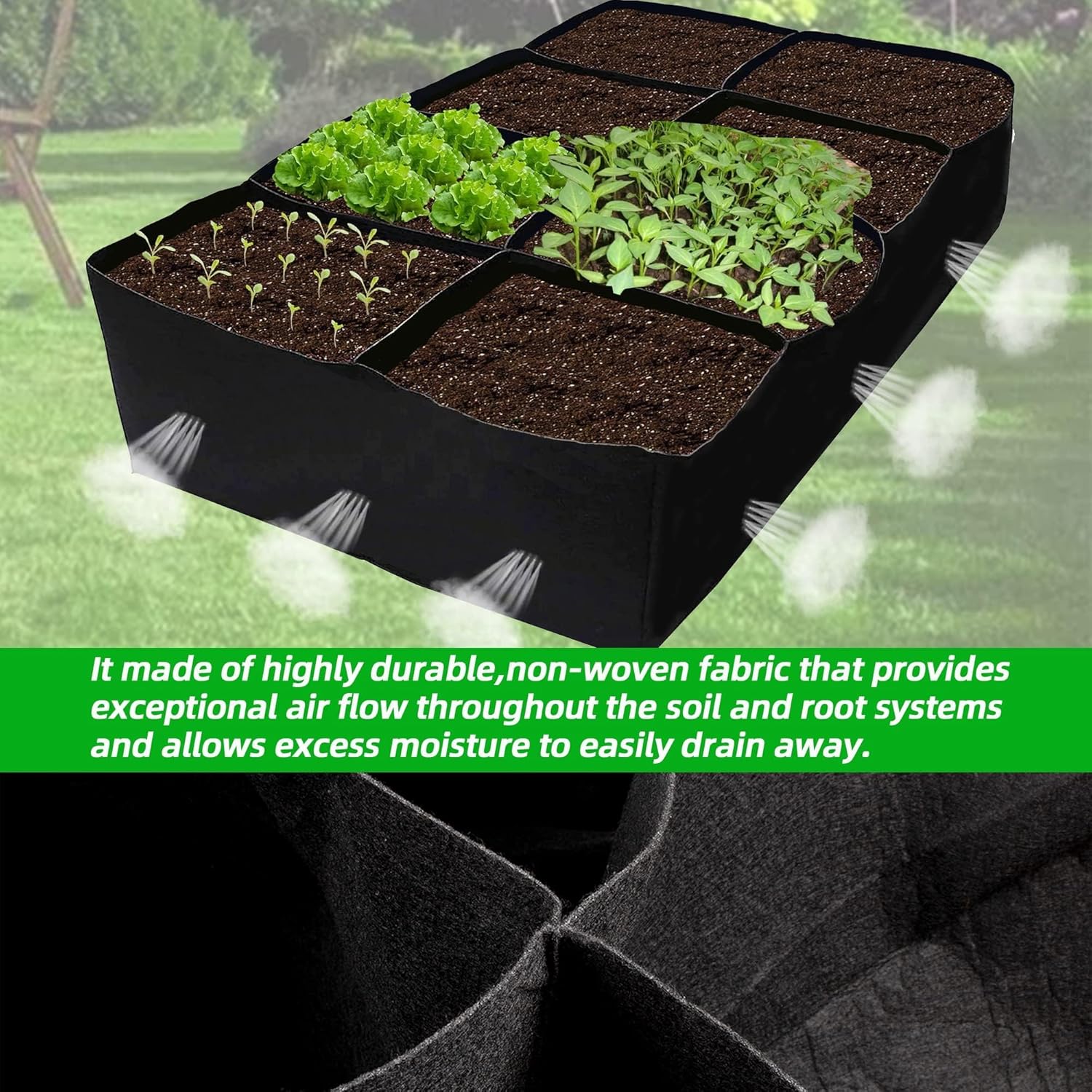 Fabric Raised Garden Bed, 2Pac - огляд і ціна Grow Bags