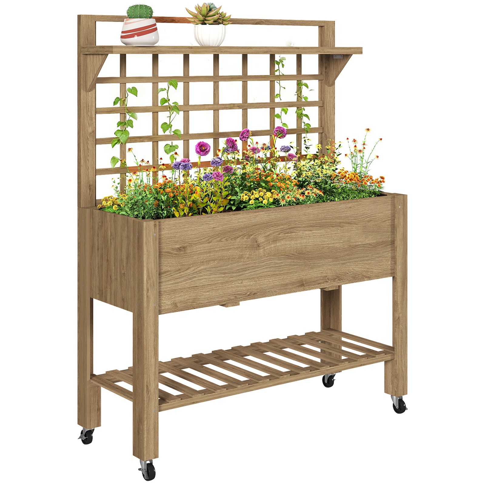 Outdoor Wooden Elevated Growin - огляд і ціна Grow Bags