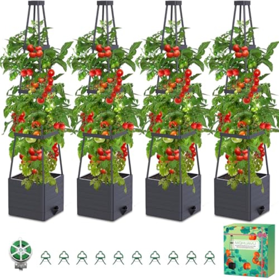 Outdoor indoor 4-pack raised g - огляд і ціна Self-Watering Planter