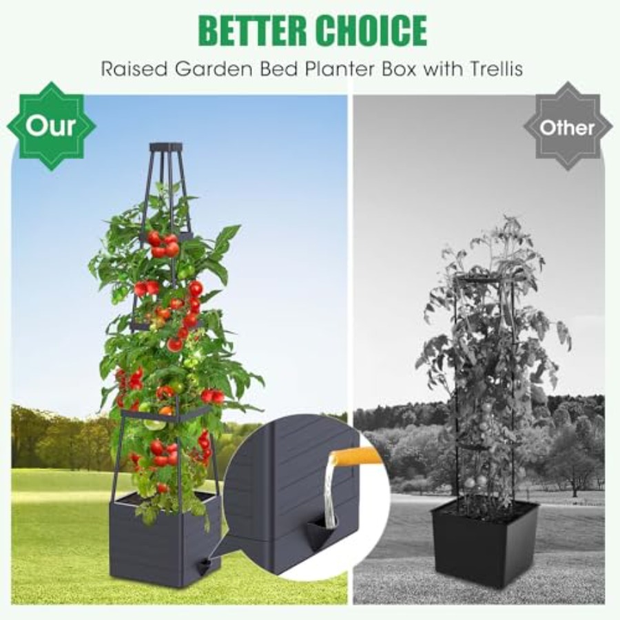 Outdoor indoor 4-pack raised g - огляд і ціна Self-Watering Planter