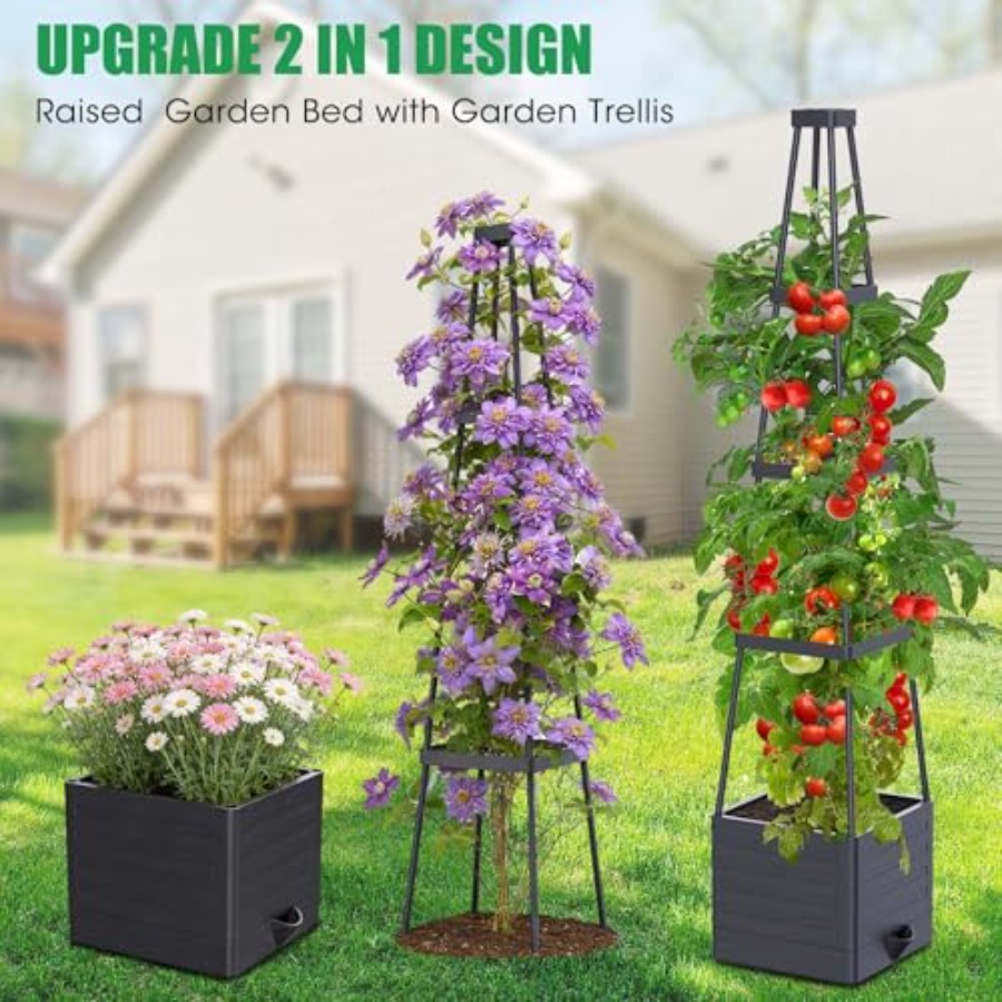Outdoor indoor 4-pack raised g - огляд і ціна Self-Watering Planter