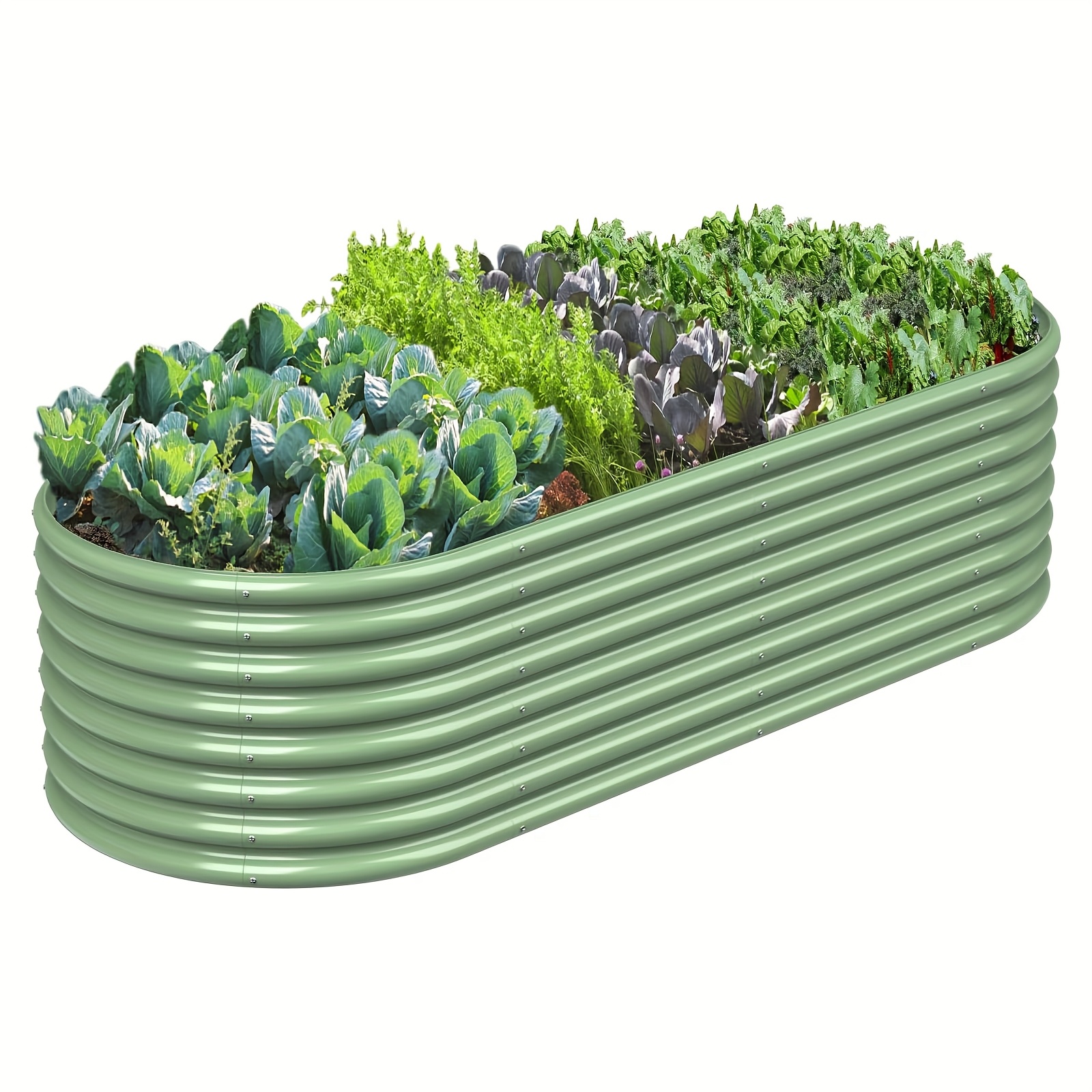 Outdoor Metal Planter Raised G - огляд і ціна Gardening Tools Green
