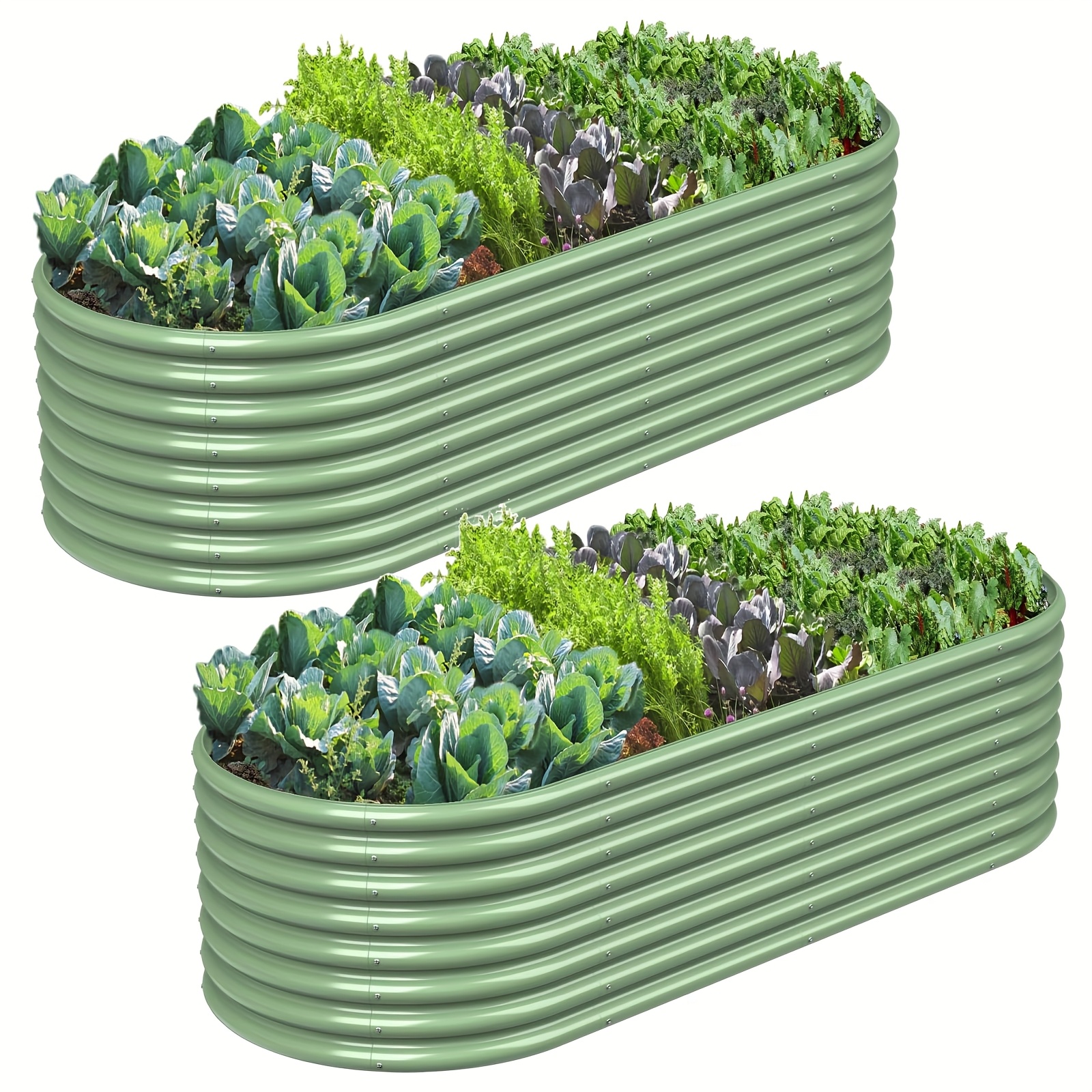 Outdoor Metal Planter Raised G - огляд і ціна Gardening Tools Green