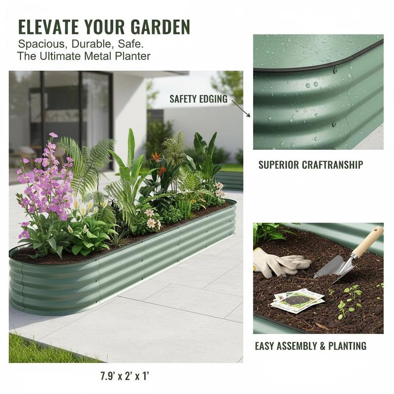 Raised Garden Bed Modular Stee - огляд і ціна Raised Bed Planter Box