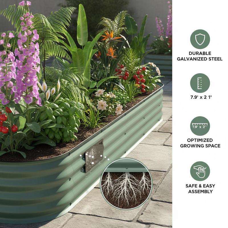 Raised Garden Bed Modular Stee - огляд і ціна Raised Bed Planter Box