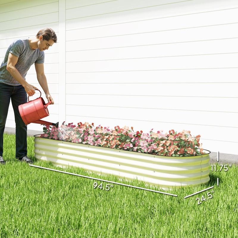 Outsunny 7.9' x 2' x 1' Galvan - огляд і ціна Raised Bed Planter Box