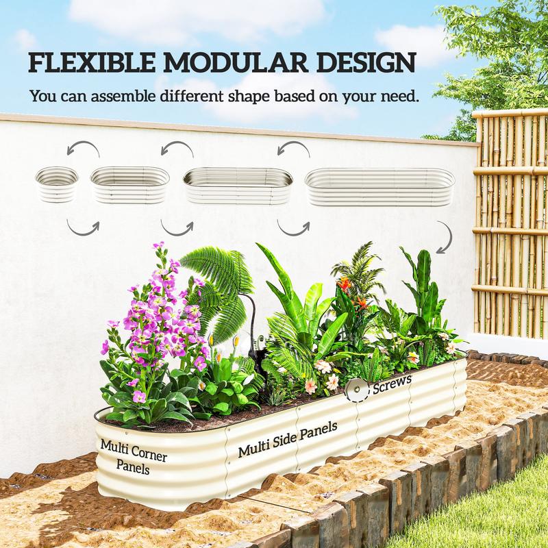 Outsunny 7.9' x 2' x 1' Galvan - огляд і ціна Raised Bed Planter Box