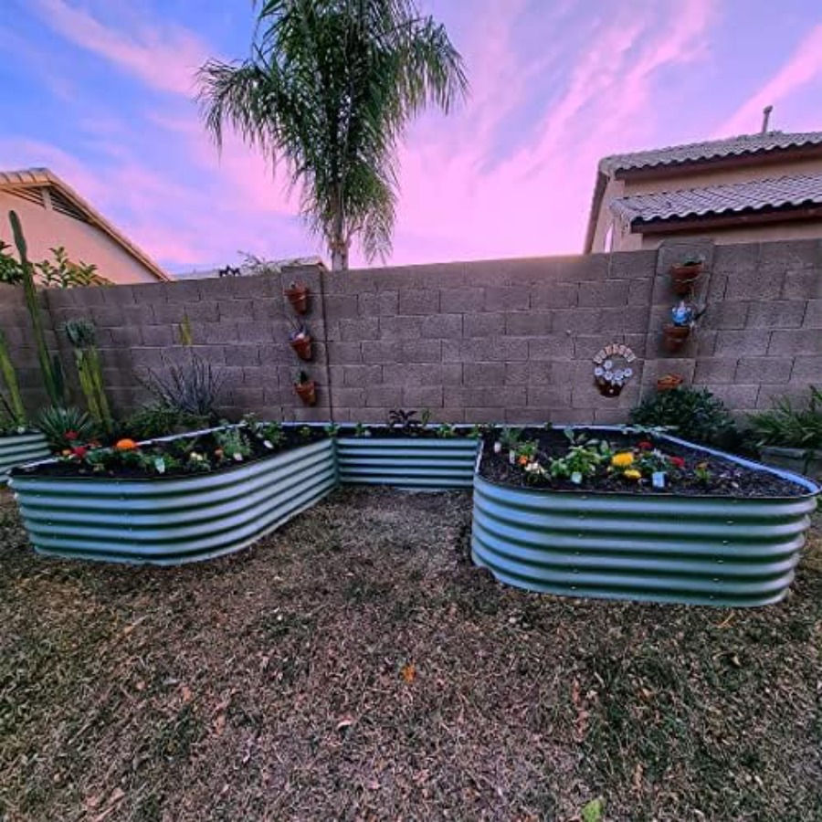 17 Tall U-Shape Metal Raised G - огляд і ціна Raised Bed Planter Box