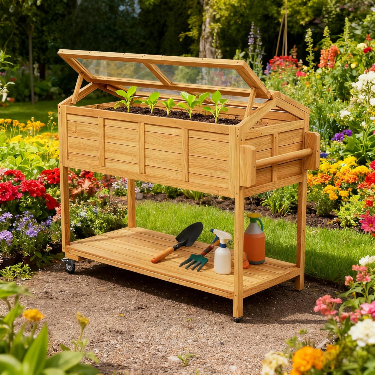 Elevated Raised Garden Bed on  - огляд і ціна Seed Starter Trays