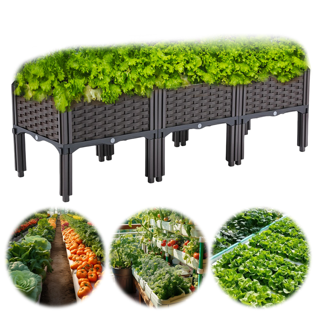 Plastic Raised Planter Box wit - огляд і ціна Raised Bed Planter Box