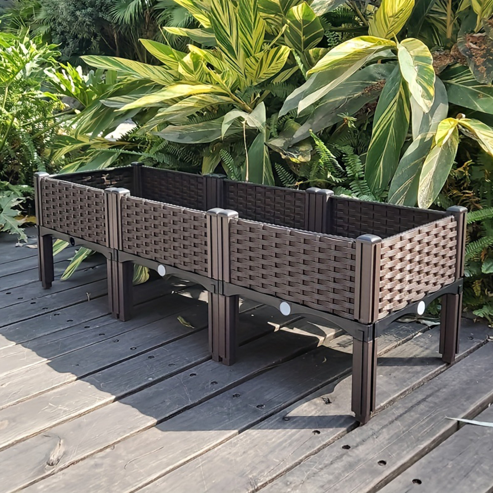 Plastic Raised Planter Box wit - огляд і ціна Raised Bed Planter Box