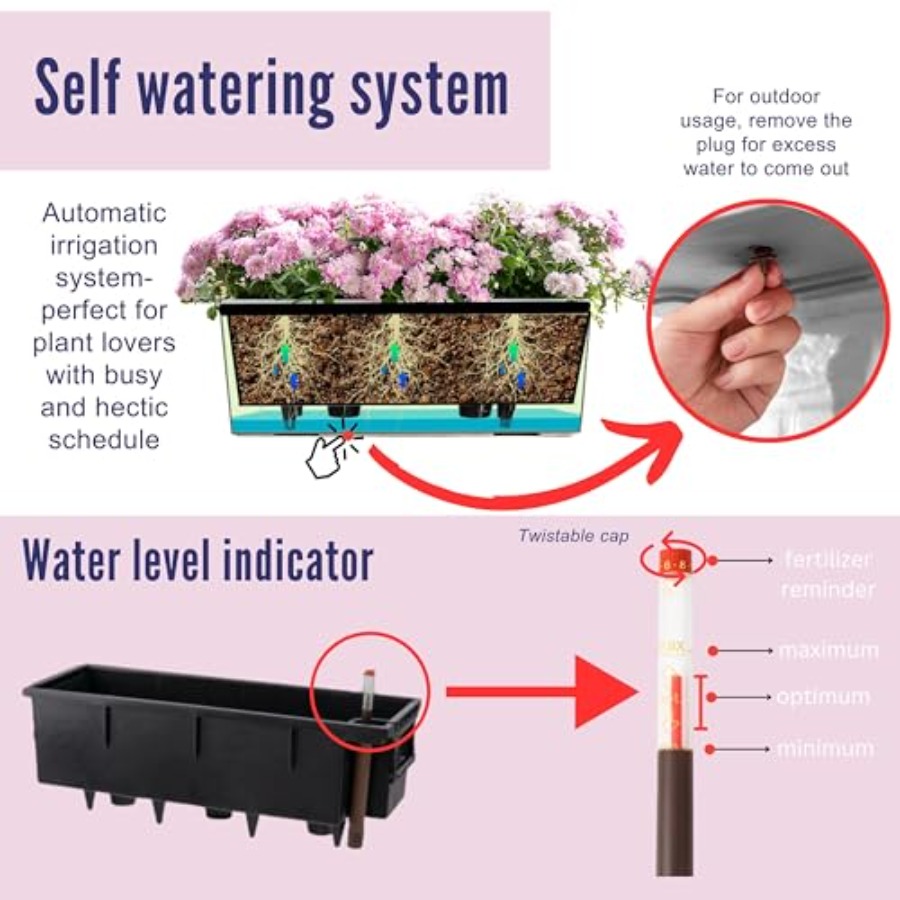 LaLaGreen Deck Railing Planter - огляд і ціна Self-Watering Planter