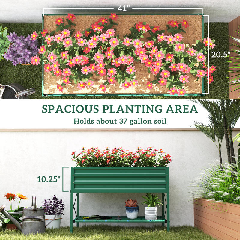 Outsunny Galvanized Raised Gar - огляд і ціна Raised Bed Planter Box