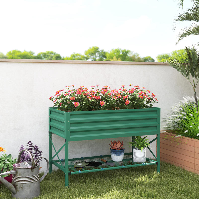 Outsunny Galvanized Raised Gar - огляд і ціна Raised Bed Planter Box