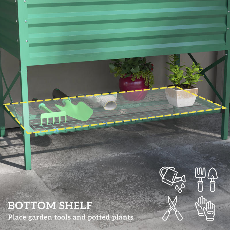 Outsunny Galvanized Raised Gar - огляд і ціна Raised Bed Planter Box