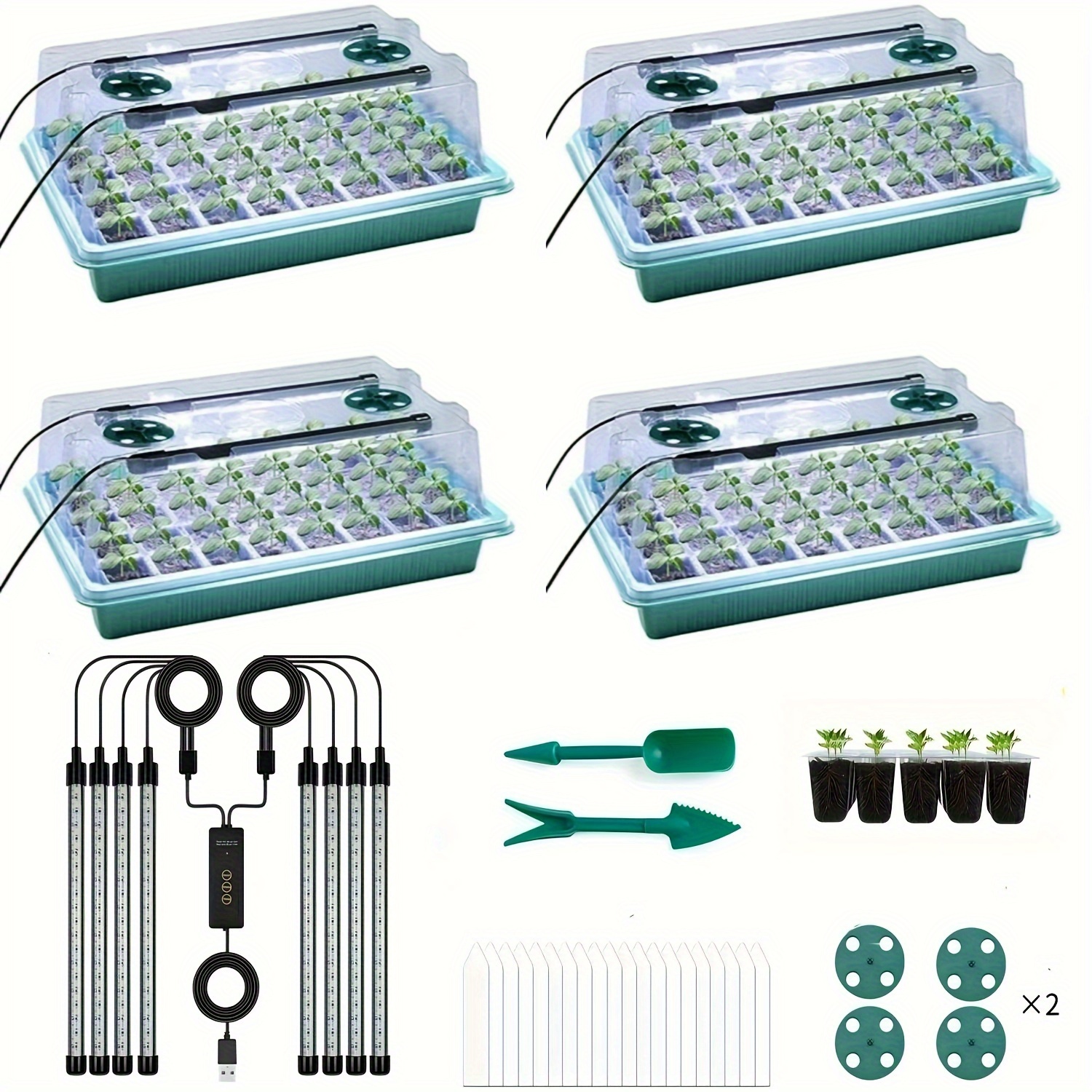 4-Pack Seed Starter Tray Kit 1 - огляд і ціна Seed Starter Trays