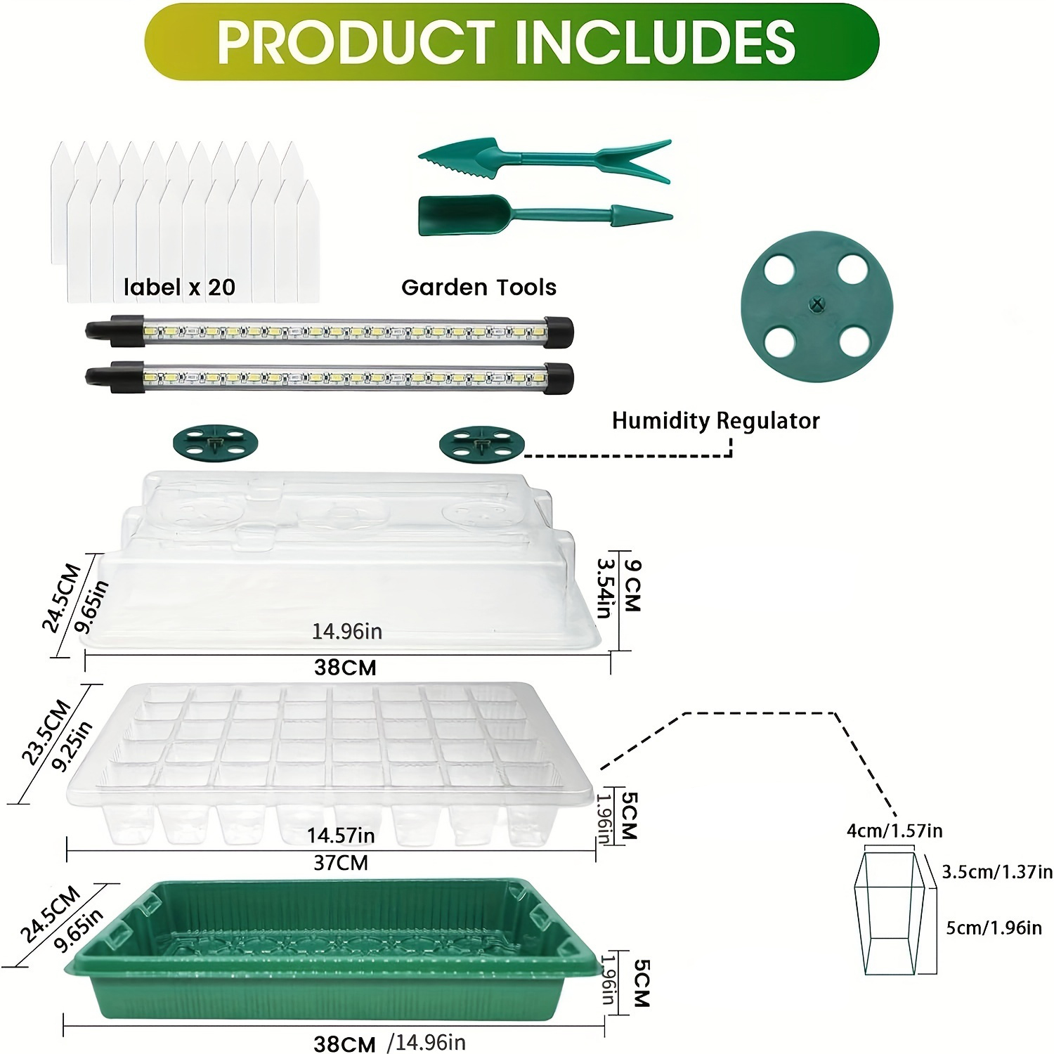 4-Pack Seed Starter Tray Kit 1 - огляд і ціна Seed Starter Trays