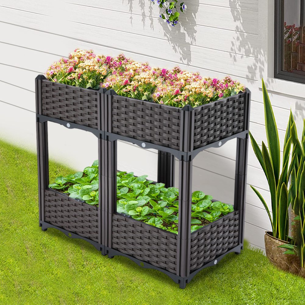 2 Tier Balcony Vegetable Pot w - огляд і ціна Raised Bed Planter Box