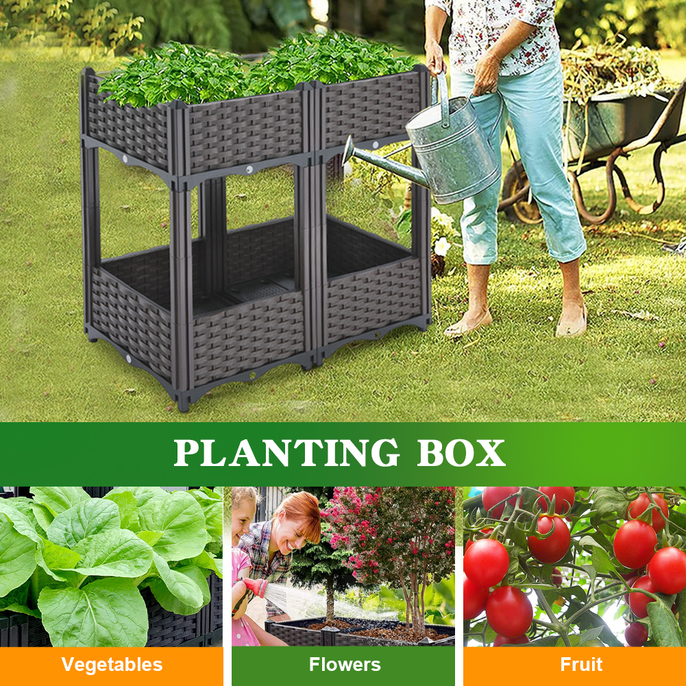 2 Tier Balcony Vegetable Pot w - огляд і ціна Raised Bed Planter Box