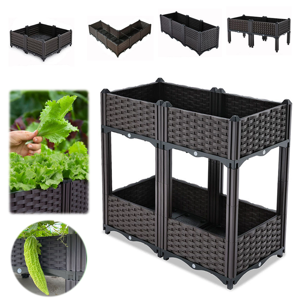 2 Tier Balcony Vegetable Pot w - огляд і ціна Raised Bed Planter Box