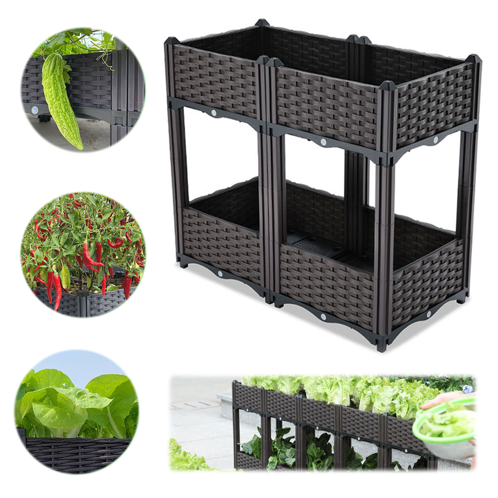 2 Tier Balcony Vegetable Pot w - огляд і ціна Raised Bed Planter Box