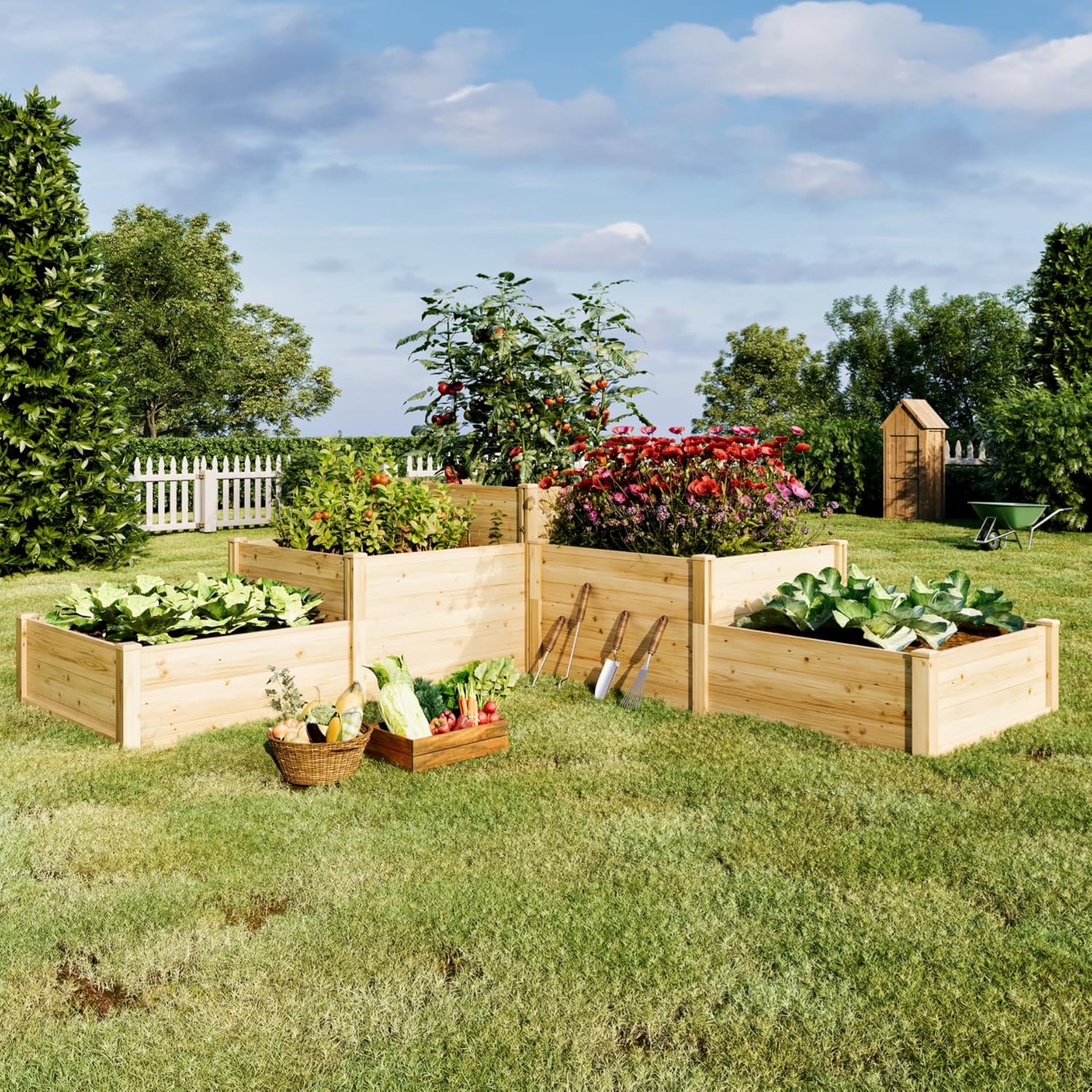 3 Tier Raised Garden Bed for O - огляд і ціна Raised Bed Planter Box
