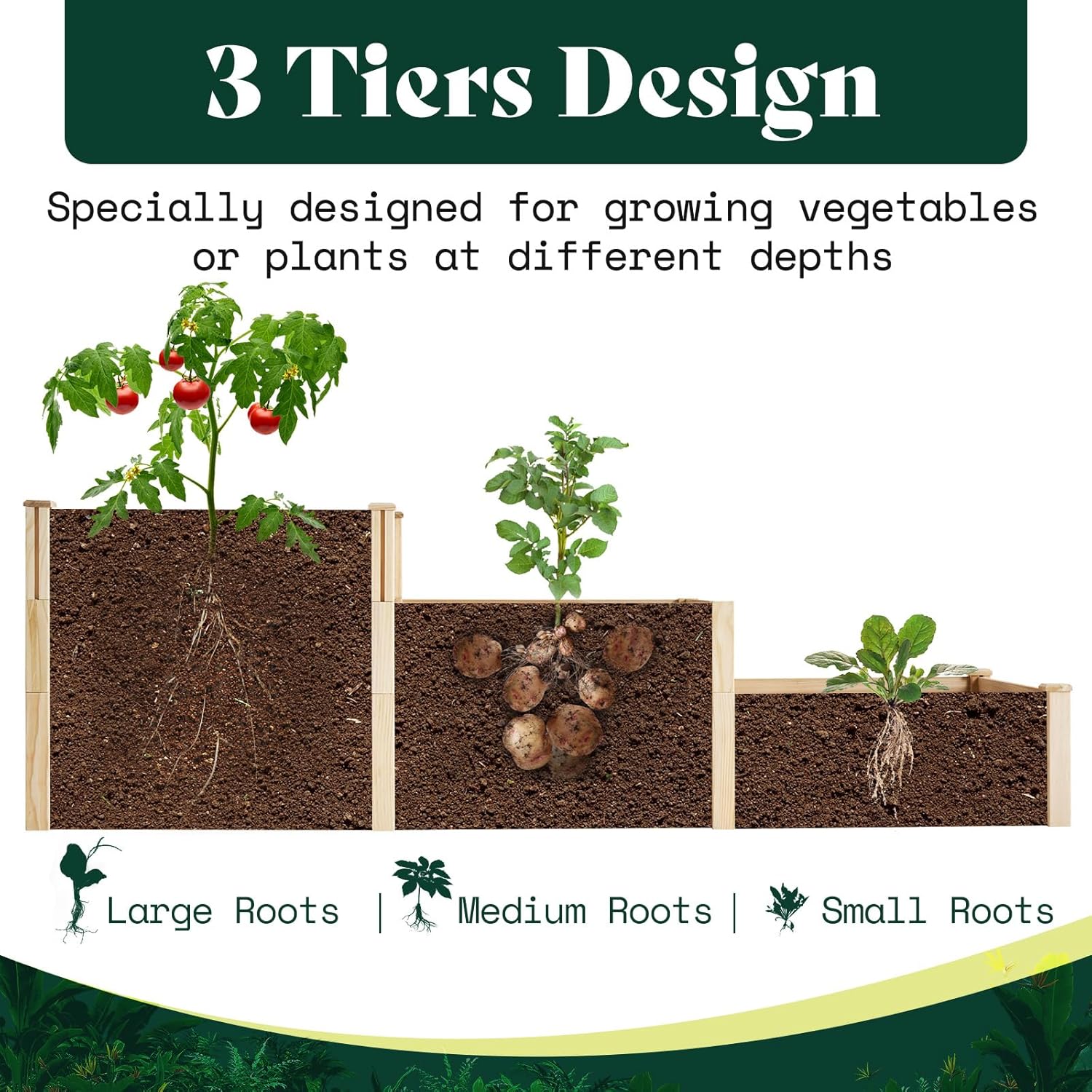 3 Tier Raised Garden Bed for O - огляд і ціна Raised Bed Planter Box