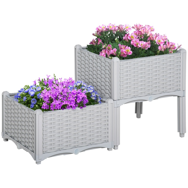Outsunny 2-Piece Raised Garden - огляд і ціна Self-Watering Planter