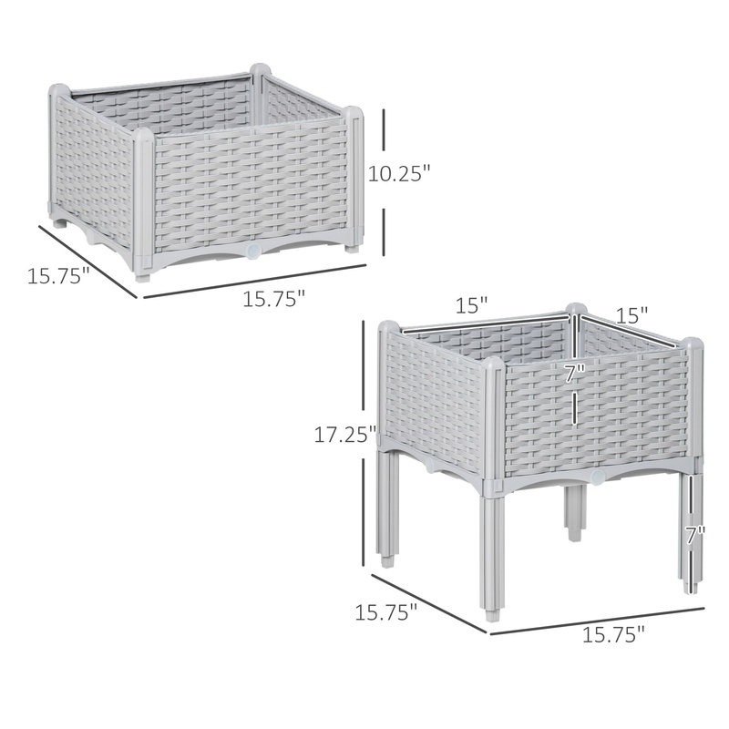 Outsunny 2-Piece Raised Garden - огляд і ціна Self-Watering Planter