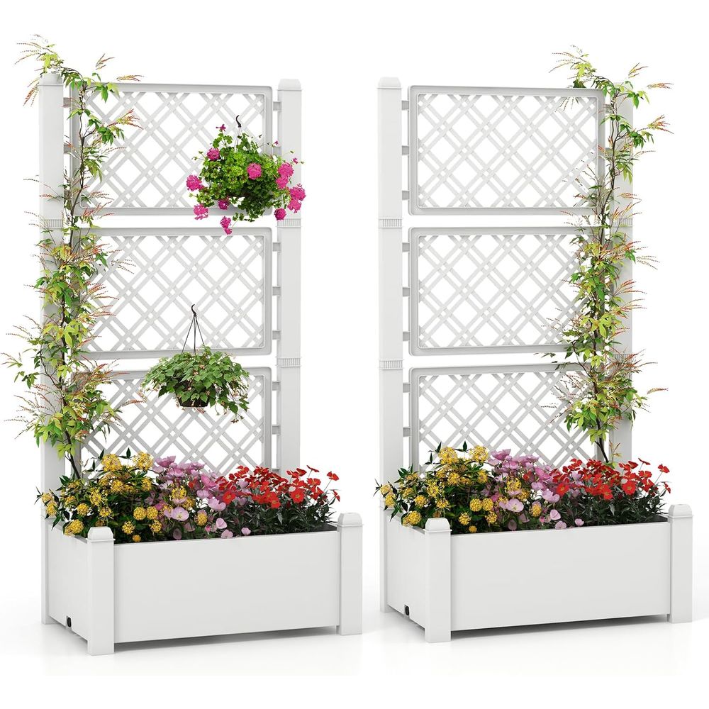 2-Piece Garden Planter with Tr - огляд і ціна Self-Watering Planter