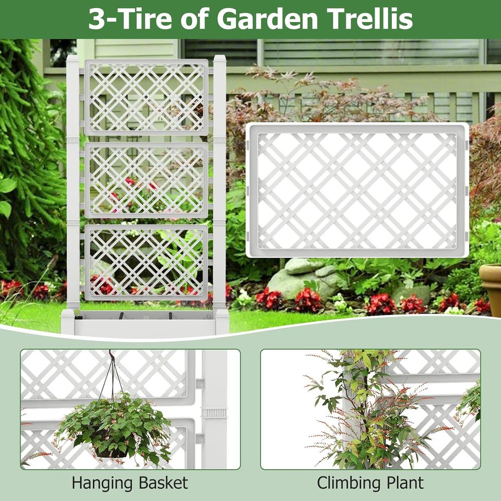 2-Piece Garden Planter with Tr - огляд і ціна Self-Watering Planter